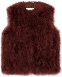Yves Salomon - Feather-Embellished Silk Vest - Lyst