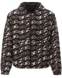 Versace - Hooded Sunglasses-Print Jacket - Lyst