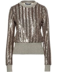 Dolce & Gabbana - Two-Tone Sequin Knit Top - Lyst