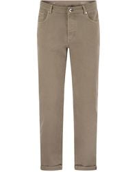Brunello Cucinelli - Logo Patch Straight-Leg Jeans - Lyst