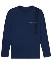 Emporio Armani - Logo Embroidered T-Shirt - Lyst