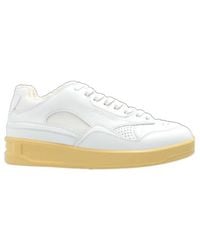 Jil Sander - Round Toe Lace-Up Sneakers - Lyst