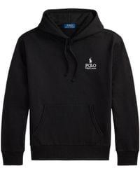 Polo Ralph Lauren - Logo Embroidered Drawstring Hoodie - Lyst