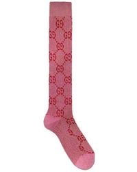 Gucci - Lurex Interlocking G Socks - Lyst