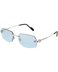Cartier - Logo Detail Sunglasses - Lyst