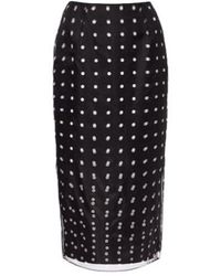 Emilia Wickstead - Bethan Polka-Dot Silk Taffeta Pencil Skirt - Lyst