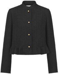 Dior - Button-Up Peplum Detailed Jacket - Lyst