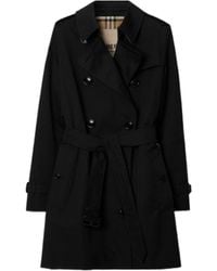 Burberry - Double Breasted Belted-Waist Coat - Lyst