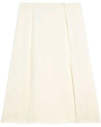 Jil Sander - Envers Satin Pleated Skirt - Lyst