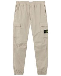 Stone Island - Regular-Tapered-Fit Jogger Trousers With Elastic Waist - Lyst