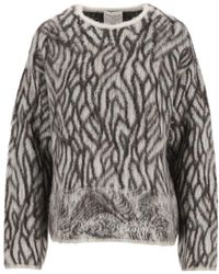 forte_forte - Plum De Heron Jacquard Sweater - Lyst