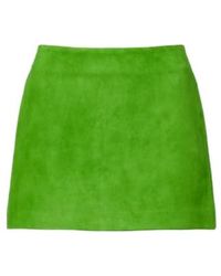 STAUD - Crest Suede Miniskirt - Lyst