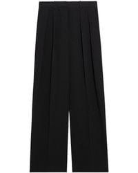 Theory - High Waist And Wide Legs Casual Trousers - Lyst