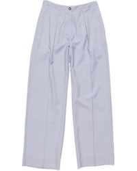 Acne Studios - Mid-Waist Wide Leg Tailored Trousers - Lyst