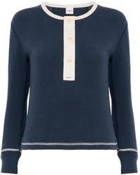Chloé - Button-Placket Long-Sleeve Top - Lyst