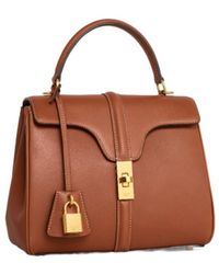 Celine Camille 16 Small Leather Shouler Bag in Brown | Lyst