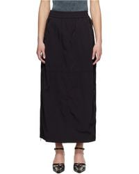 DIESEL Khaki O-Crep Maxi Skirt in Black | Lyst