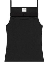 Courreges - Courrèges Ribbed Strap Tank Top - Lyst