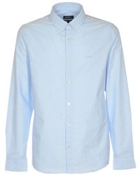 A.P.C. - Buttoned Long-Sleeved Shirt - Lyst