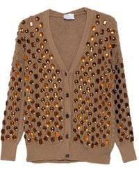 GIUSEPPE DI MORABITO - Embellished Cable-Knit Cardigan - Lyst