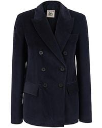 Semicouture - Semi Couture Double-Breasted Corduroy Blazer - Lyst