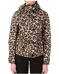 Michael Kors - Leopard Printed Hooded Coat - Lyst
