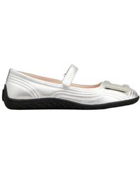 Roger Vivier - Viv Low Mary Janes Ballerinas - Lyst