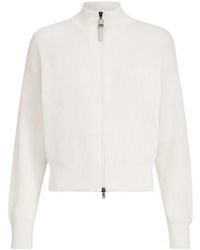 Brunello Cucinelli - Cotton Zip-Front Cardigan - Lyst