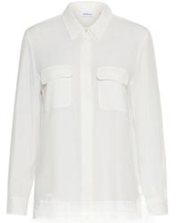 Marella - Silk-Blend Crepe Shirt - Lyst