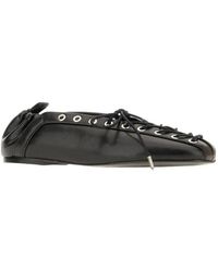 Ganni - Lace-Up Ballet Shoes - Lyst