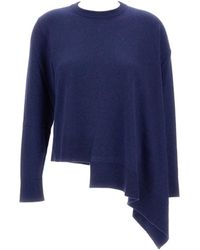 McQueen - Asymmetric Hem Crewneck Jumper - Lyst