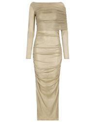Dolce & Gabbana - Ruched Midi Dress - Lyst