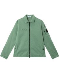 Stone Island - Overshirt With Zip Fastening - Lyst