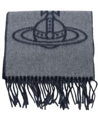 Vivienne Westwood - Double Face Fringed Scarf - Lyst