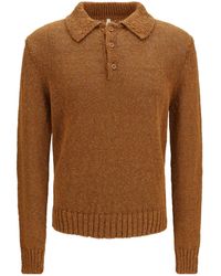 sunflower - Long-Sleeved Knitted Polo Shirt - Lyst