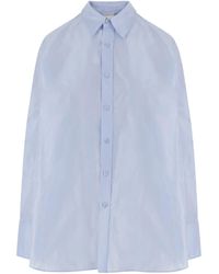 Carven - Oversized Silk Shirt - Lyst