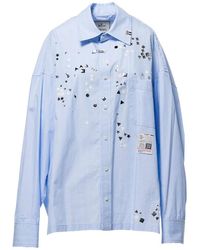 Maison Mihara Yasuhiro - Stud-Embellished Striped Shirt - Lyst