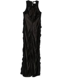Haikure - Frayed Panel Sleeveless Maxi Dress - Lyst