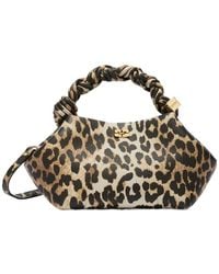 Ganni - Leopard Small Bou Bag - Lyst