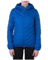 EA7 - Logo Hooded Down Jacket - Lyst