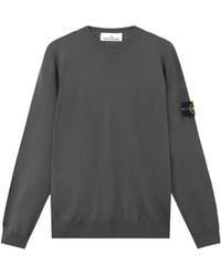 Stone Island - Compass-Badge Crew-Neck Sweater - Lyst