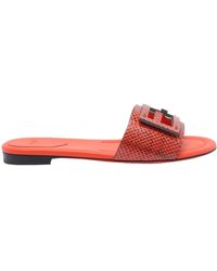 Fendi - Baguette Logo Embossed Slides - Lyst