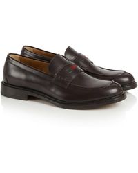 Gucci - Web Detailed Loafers - Lyst