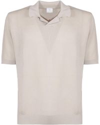 Eleventy - Short-Sleeve Knit Polo Top - Lyst
