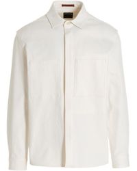 ZEGNA - Buttoned Long-Sleeved Shirt - Lyst