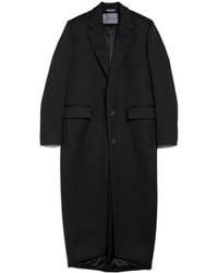 Balenciaga - Wool Long Trench Coat - Lyst