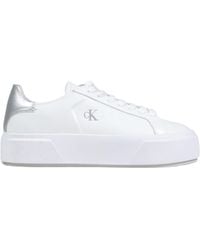 Calvin Klein - Flatform Lace-Up Sneakers - Lyst