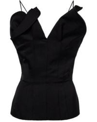 Magda Butrym - Cotton And Silk Top - Lyst