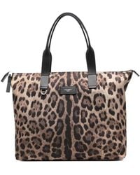 Dolce & Gabbana - Leopard Printed Tote Bag - Lyst