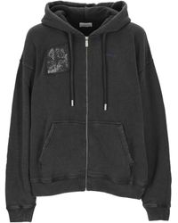 Off-White c/o Virgil Abloh - Zip-Up Drawstring Hoodie - Lyst